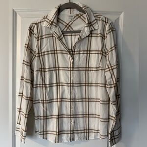 J. Crew Plaid Button-Up Flannel Shirt